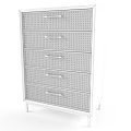Modern Chest of Drawers with Woven Drawer Fronts and Light Wood Finish Design