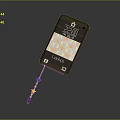 Black Smartphone With Lock Screen Time Display And Colorful Star Beads Charm Design