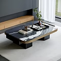 Modern Light Luxury Coffee Table Marble Coffee Table Rectangular Coffee Table Coffee Table Ornaments Shaped Coffee Table 3d model