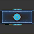 Futuristic Tech Hammer With Blue Casing Glowing Circular Elements And Metal Handle