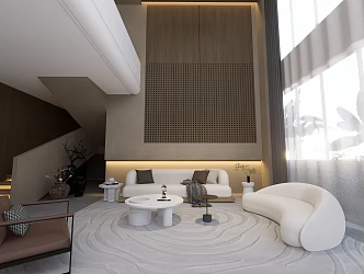 Modern Duplex Living Room Living Room 3d model