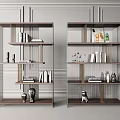 Modern Bookshelf Miloti Bookcase Combination 3d model