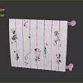 Vintage White Metal Radiator with Spotted Finish and Classic Design