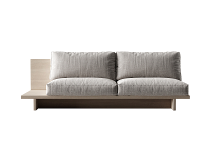 modern double sofa fabric double sofa 3d model