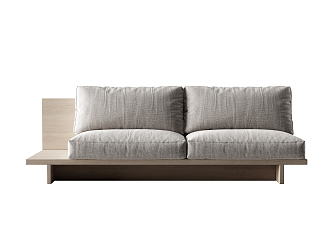 modern double sofa fabric double sofa 3d model