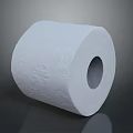 Soft White Toilet Paper Roll With Decorative Floral Patterns For Household Essentials 3d model