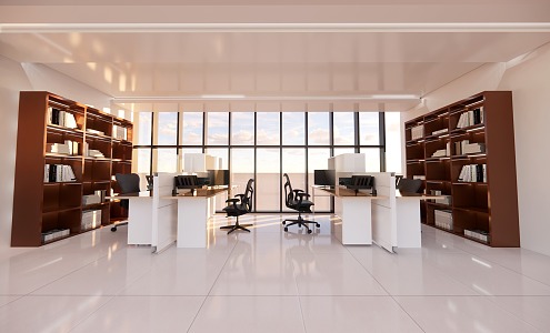 modern public office area office 3d model