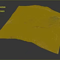 3D Terrain Model With Detailed Topographic Features And Lush Green Landscape