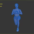 Woman In Pink Sportswear Doing Squat Exercise With White Sneakers On Gray Background