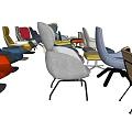Modern Leisure Chairs In Various Colors And Different Styles With Ottomans