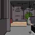 AMBELI Clothing Store Interior With Chandelier Reception Counter Green Plant And Clothes On Racks