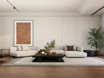 Nordic Living Room 3d model