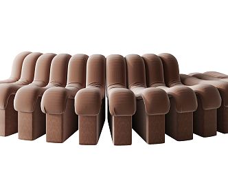 Modern shaped sofa 3d model