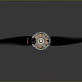 High Performance Drone Motor With Silver Housing Black Propeller Blade And Colored Parts