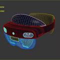 Modern Blue Wearable Smart Glasses With Transparent Lenses And Camera Electronic Device