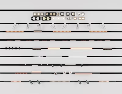 Different Modern Fishing Rods With Various Reels And Accessories 3d model