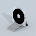 High Quality Audio Headphones With Black CD And Clear Plastic Stand