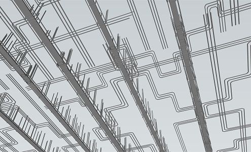 Modern Duct Ceiling Duct Pass Duct Exhaust Pipe 3d model