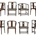 Classic Wooden Armchairs With Various Traditional Backrest And Armrest Designs Showcasing Elegant Craftsmanship