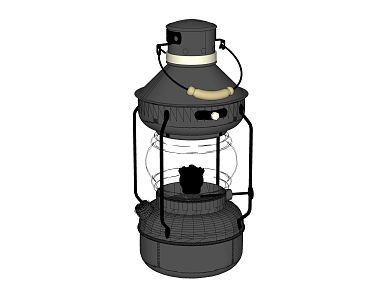 Industrial LOFT Kerosene Lamp Fish Lamp Horse Lamp 3d model