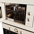Modern Kitchen Appliances Featuring Gas Stove Electric Cooktop Built In Oven And Range Hood