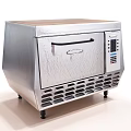 Stainless Steel Countertop Kitchen Oven Appliance With Control Panel And Ventilation Design