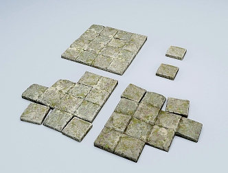 Stone Floor Tile Slab Brick Rock 3d model