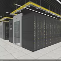 Modern Data Center Interior Featuring Server Racks And Technical Equipment Rows