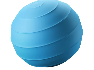 Blue Fitness Exercise Ball For Home Gym Workout And Core Training Equipment 3d model