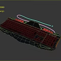 Wired Gaming Keyboard With RGB Backlit And Pink Purple Accent Lighting Design