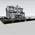 Modern Detached Villa With Large Glass Windows Balconies And Lush Garden Surroundings