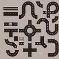 Comprehensive Municipal Road Design With Intersections Roundabouts Curves And Traffic Lanes