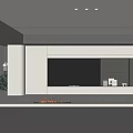 Modern TV background wall 3d model