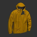 Stylish Bright Yellow Hooded Jacket With Front Pockets And Adjustable Hood