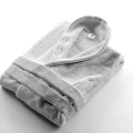 Soft Cozy Gray Bathrobe Neatly Folded With Belt And Collar Button 3d model