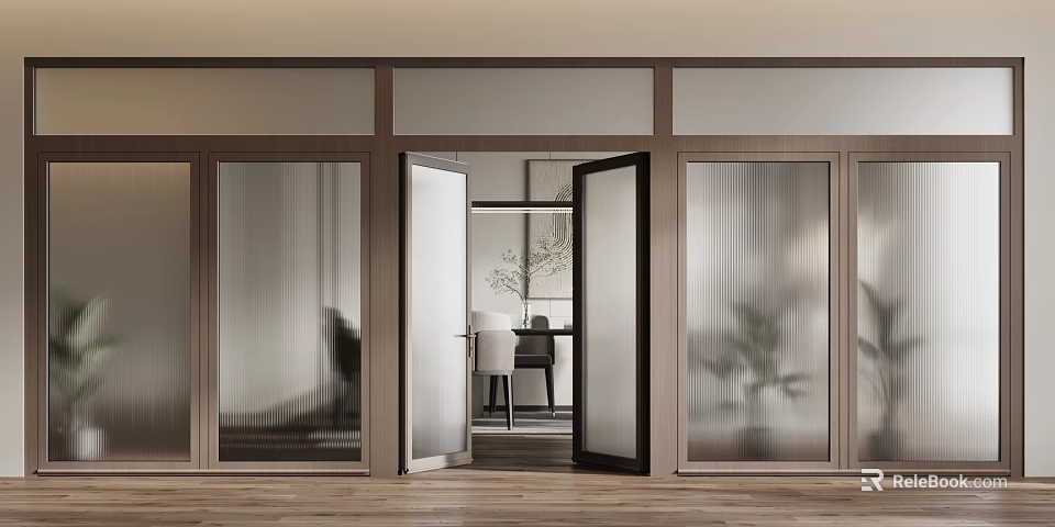 Modern Open Kitchen Interior Design With Island Counter And Dining Table 3d model