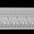 Elegant Gypsum Cornice Design With Intricate Leaf Patterns And Decorative Molding
