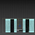 Brown Thick Curtains And White Sheer Panels For Large Window With Green Field View