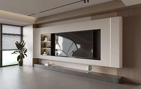 Quiet Ancient Style TV Background TV Cabinet Song Style TV Background Wall Quiet Style Living Room Ornaments Carpet 3d model
