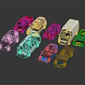 Various Colorful Toy Cars Including SUVs Vans And Sedans On