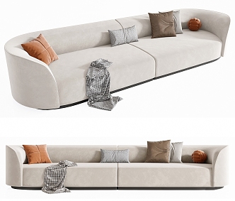 Modern Rugiano double sofa 3d model