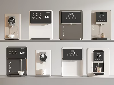 Modern Daily Electrical Appliances For Home Kitchen With Temperature Display And Various Styles 3d model