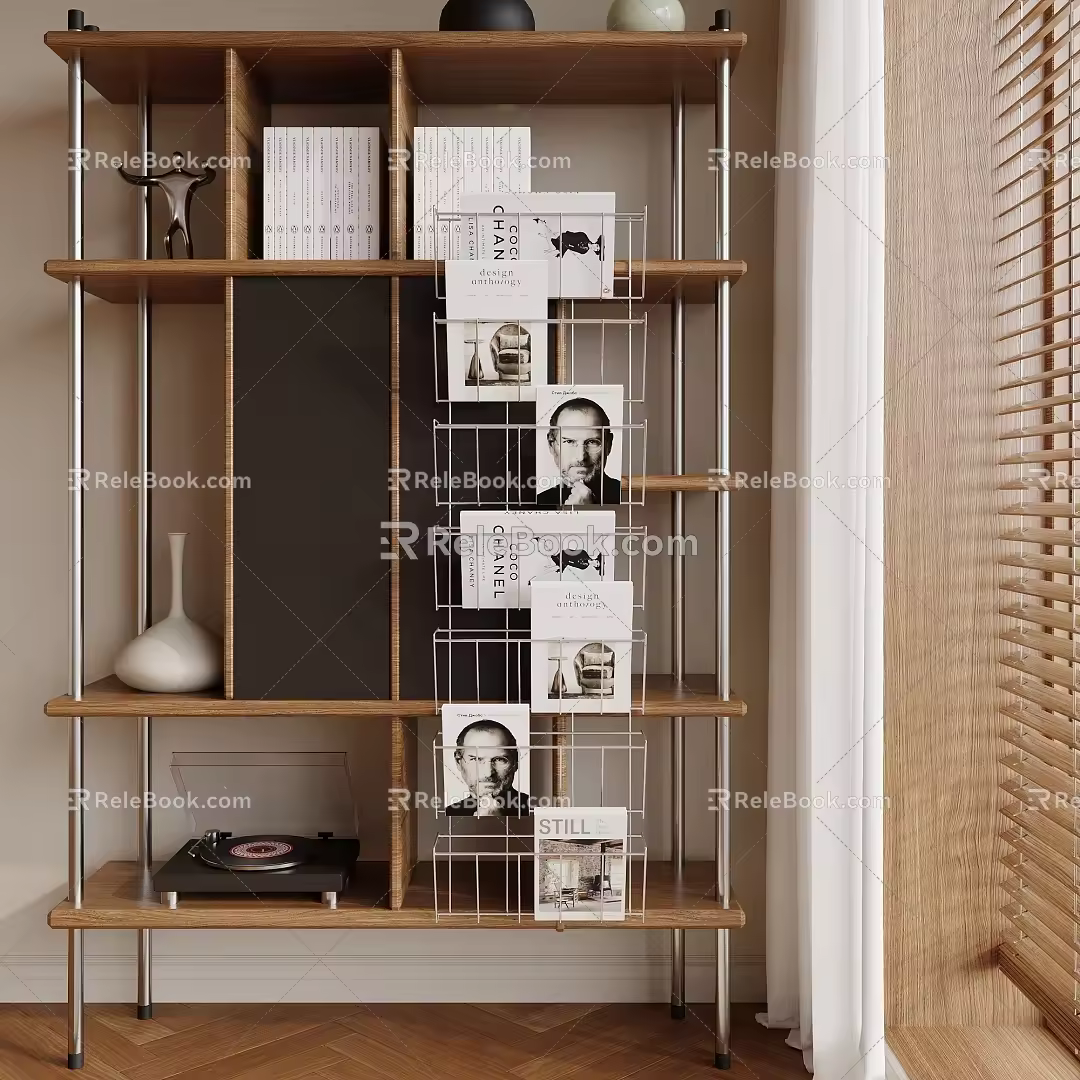 Books Bookshelf Study 3d model