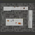 Kitchen Household Items With Stainless Steel Appliances Workbench And Cooking Tools