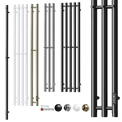 Modern Bathroom Accessories With Stainless Steel Towel Bars In Various Colors And Contemporary Design 3d model