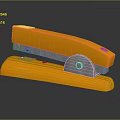 Orange Stapler With Modern Design And Metal Stapling Mechanism For Office Use