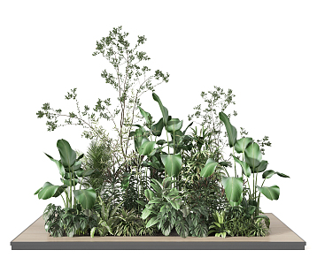 modern plants 3d model