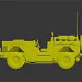 Dark Green Functional Vehicle With Solar Panels And Spare Tire