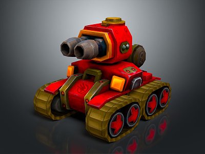 Modern Tank Cartoon Tank Animation Tank 3d model