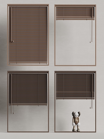 corbridge venetian blinds solid wood venetian blinds kaws doll 3d model